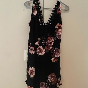Floral black dress